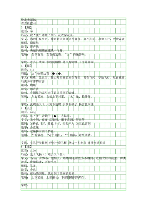 人教版三年级上册语文我们的民族小学生字组词.docx