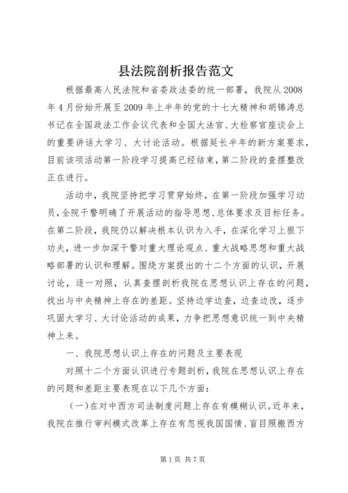 县法院剖析报告范文 (3).docx