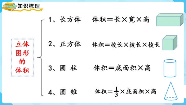 《立体图形的体积》整理与复习（课件）-2023-2024学年六年级上册数学人教版