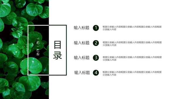 绿色叶子一叶一菩提通用PPT模板
