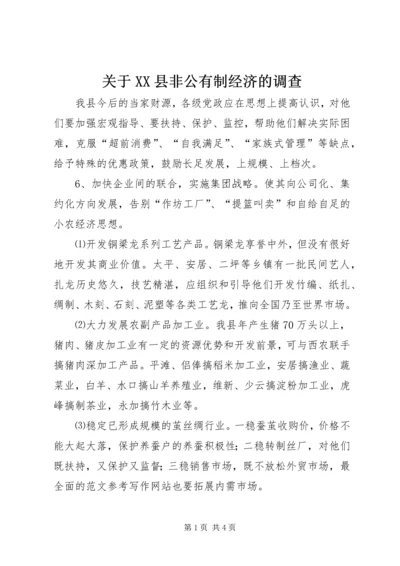 关于XX县非公有制经济的调查 (9).docx