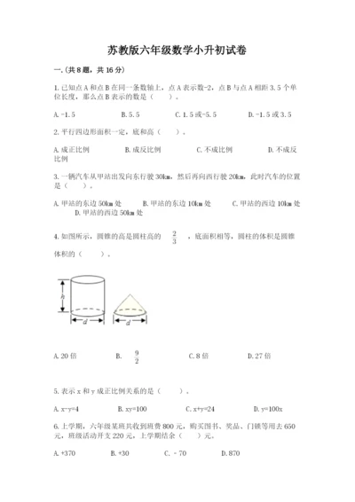 苏教版六年级数学小升初试卷附完整答案（全优）.docx