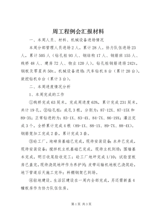 周工程例会汇报材料.docx