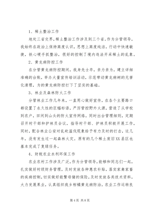 乡镇领导干部汇报材料9篇.docx