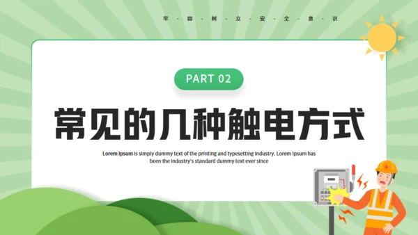 触电急救知识科普班会讲座通用PPT模板