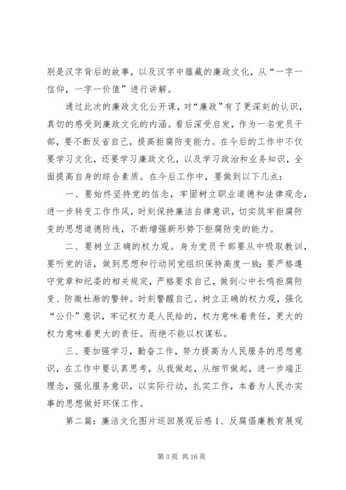 廉洁文化公开课观后感.docx