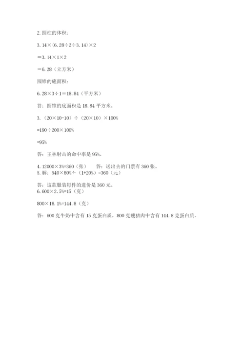洛阳市小学数学小升初试卷附参考答案（培优）.docx