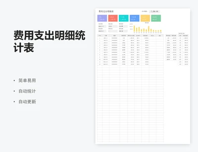 费用支出明细统计表