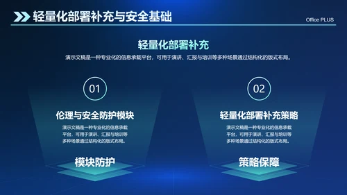 蓝色科技风IT互联网总结汇报PPT模板