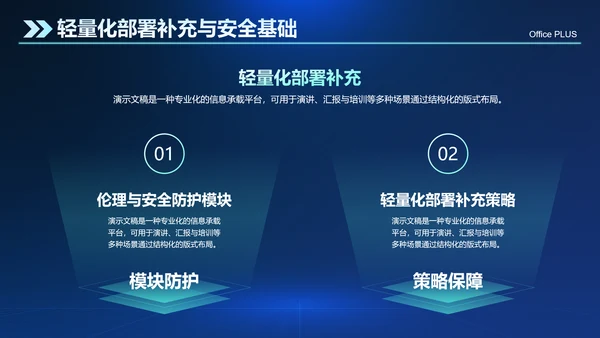 蓝色科技风IT互联网总结汇报PPT模板
