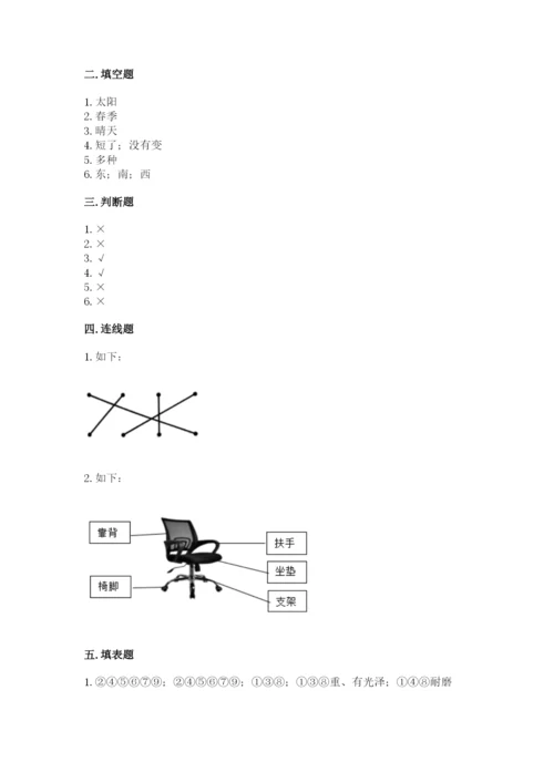 教科版二年级上册科学期末测试卷【b卷】.docx