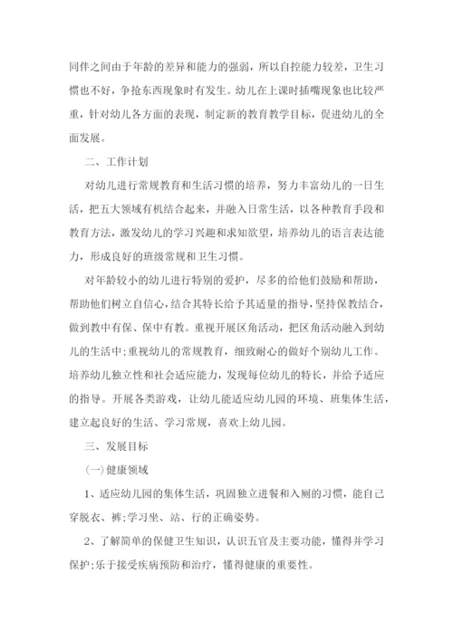 小班班主任教学计划(5篇).docx