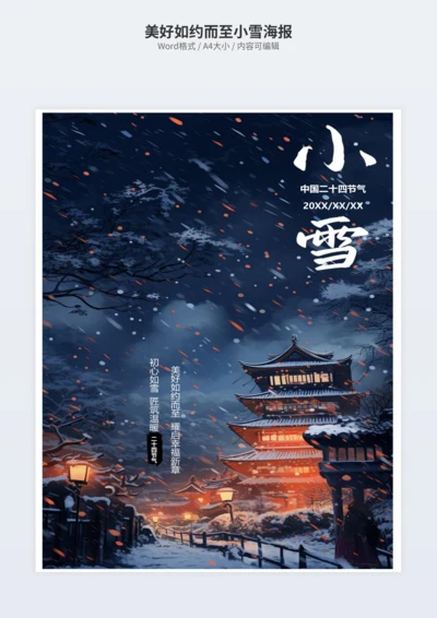 美好如约而至小雪海报