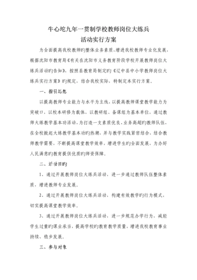 教师岗位大练兵实施专题方案.docx