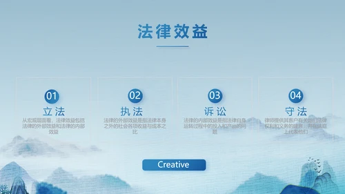 蓝色中国风道德与法治总结PPT
