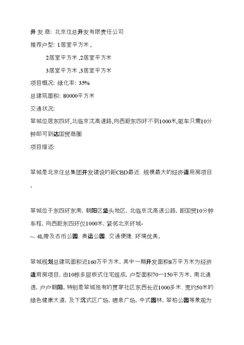 朝阳新城策划案