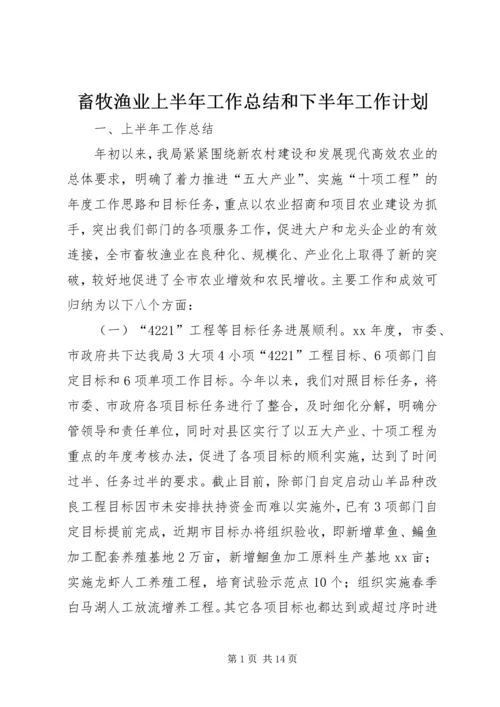 畜牧渔业上半年工作总结和下半年工作计划 (4).docx