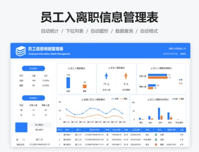 员工入离职信息管理表