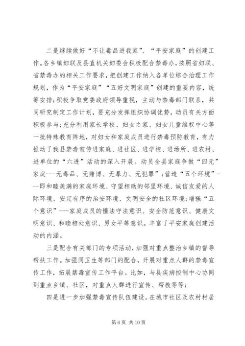 乡镇妇联禁毒工作总结.docx