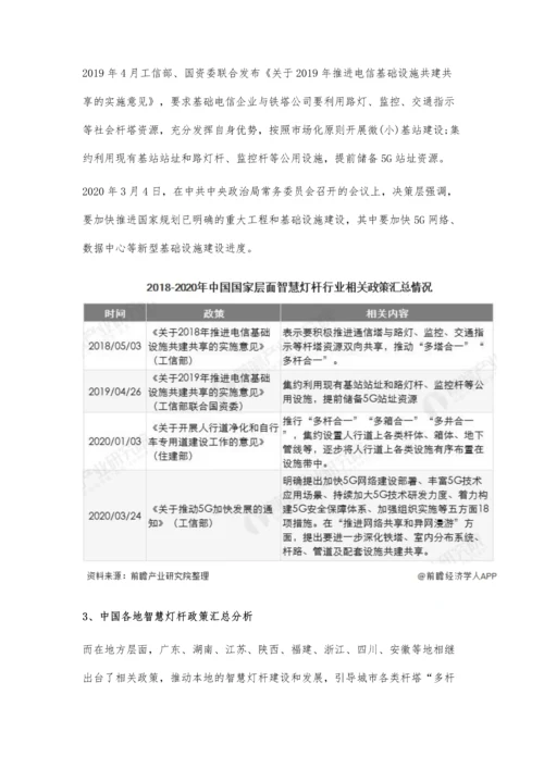 中国及各省市智慧灯杆行业相关政策汇总分析-利好政策推动迎来发展高峰期.docx