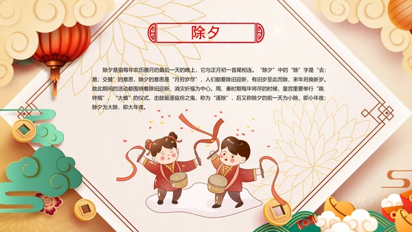 新年春节习俗民俗传统文化PPT模板