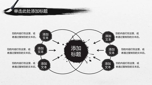 中国风水墨皮影戏传统文化PPT模板