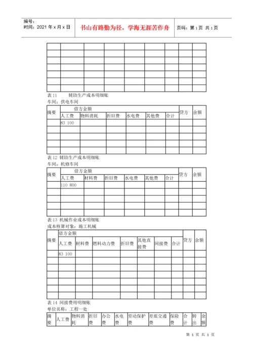 施工企业成本会计核算实务范本.docx