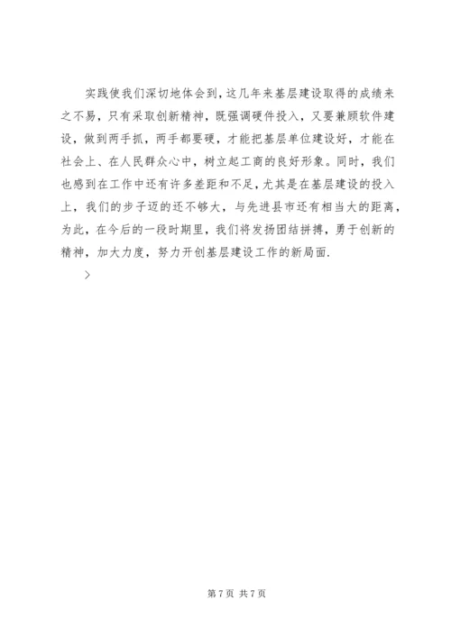 县工商局关于基层建设情况的汇报.docx