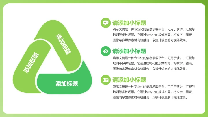 绿色大气工作总结汇报PPT模板