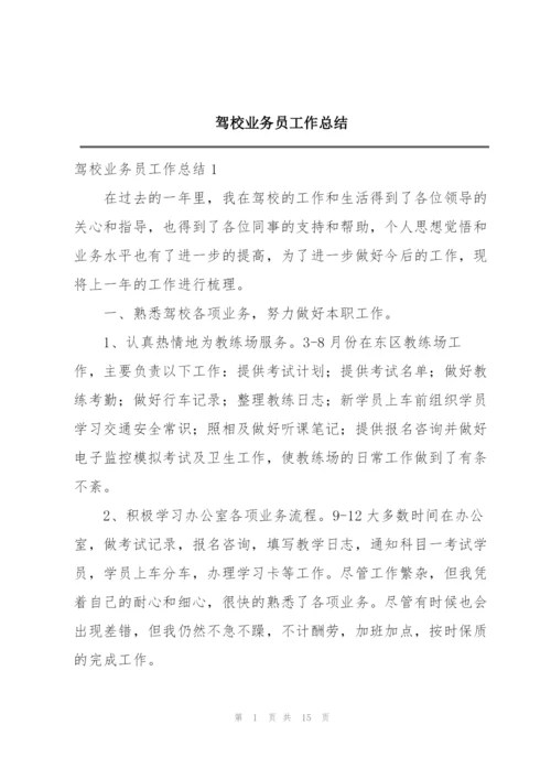 驾校业务员工作总结.docx