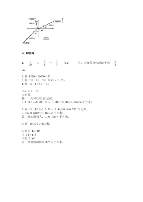 小学数学六年级上册期末模拟卷含答案（轻巧夺冠）.docx