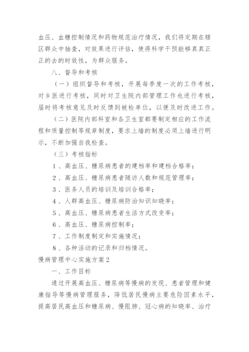 慢病管理中心实施方案.docx