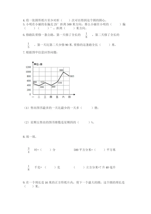 2022六年级上册数学期末测试卷含完整答案【考点梳理】.docx