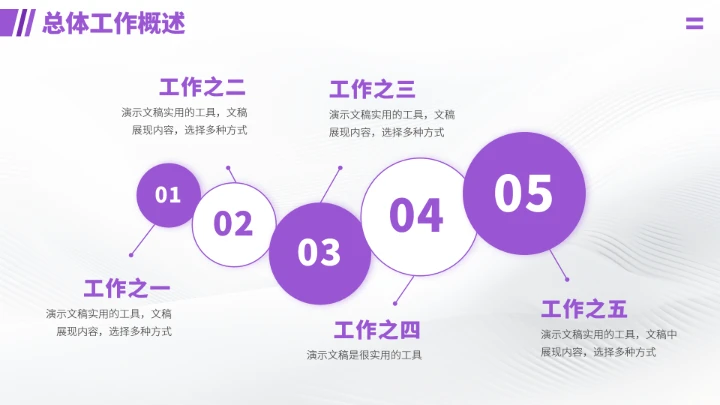 紫色工作汇报述职年终总结PPT模板