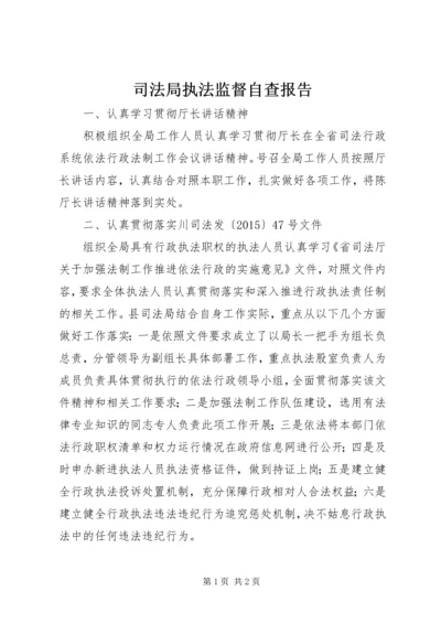 司法局执法监督自查报告.docx