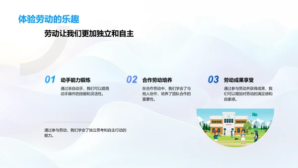 劳动技能教育报告PPT模板