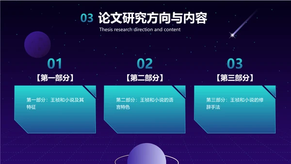 科技风紫色毕业论文答辩文学PPT