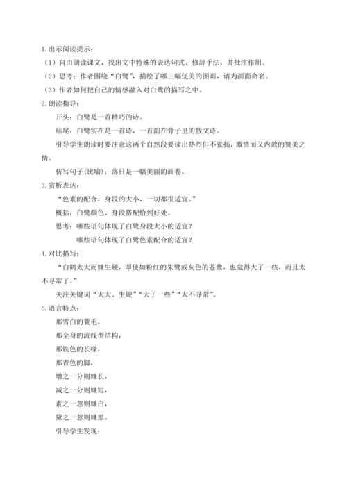 【课堂无忧】1.白鹭 任务型教学（第2课时）（教案）