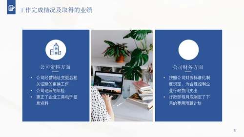 行政经理人事工作年终通用PPT模板