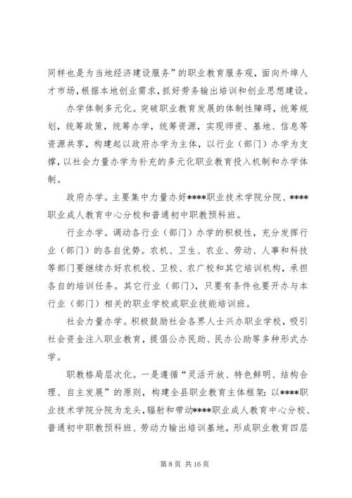 关于加快我县职业教育的对策思考 (3).docx