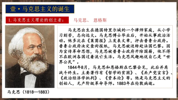 第21课马克思主义的诞生和国际共产主义运动的兴起  课件