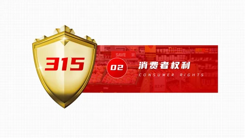 金盾保护315消费者权益日活动通用PPT模板
