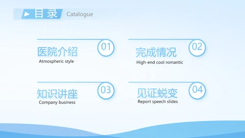 蓝色医疗牙科口腔年年终总结PPT