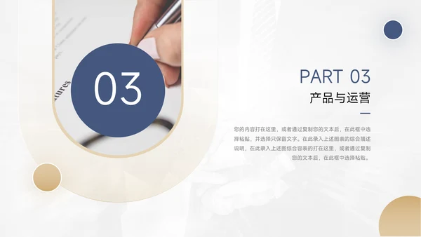 蓝金高端商业计划书PPT模板