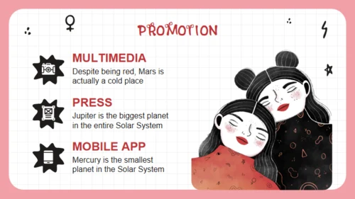 女孩力量卡通人物通用PPT模板