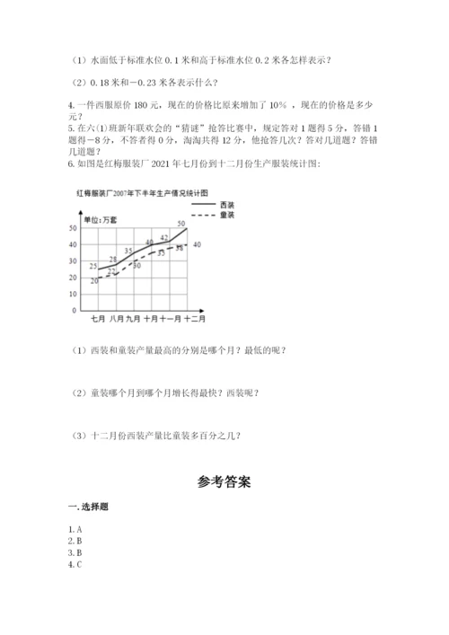 沪教版小学数学六年级下册期末检测试题含答案【突破训练】.docx