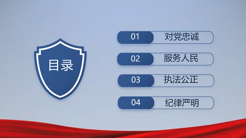 蓝色大气公安警察派出所演讲动态PPT