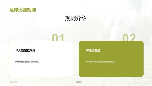 绿色商务现代青少年足球夏令营培训课件PPT模板