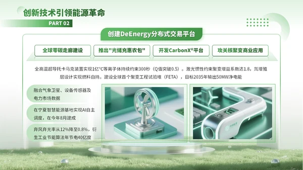 绿色3D风绿色能源驱动可持续未来PPT模板