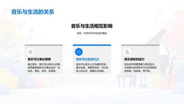 乐器世界探秘PPT模板